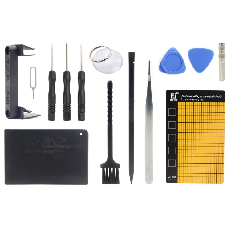 JF-8147 Kit di strumenti di riparazione per smontaggio dedicato 14 in 1 in metallo + plastica per iPhone, JF-8147 JF-8147 Kit di strumenti di riparazione per smontaggio dedicato 14 in 1 in metallo + plastica per iPhone, JF-8147